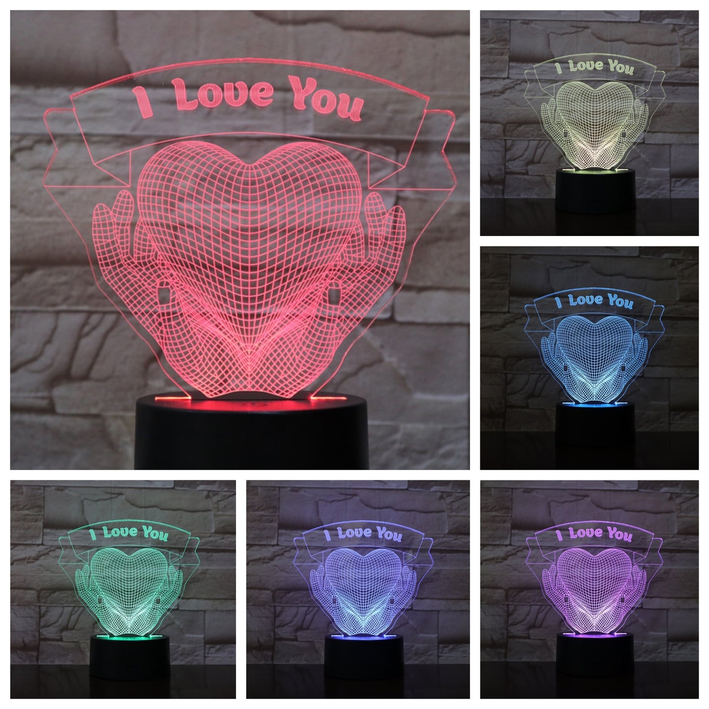 Holding Love 3D Night Light