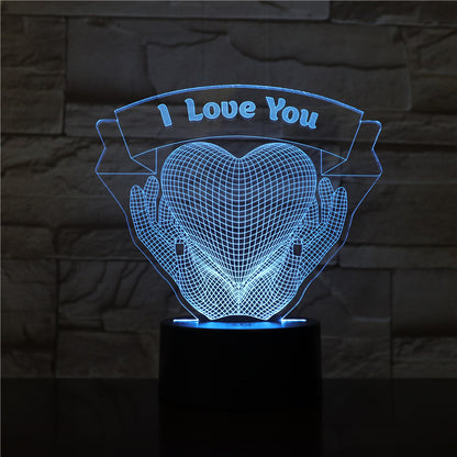 Holding Love 3D Night Light